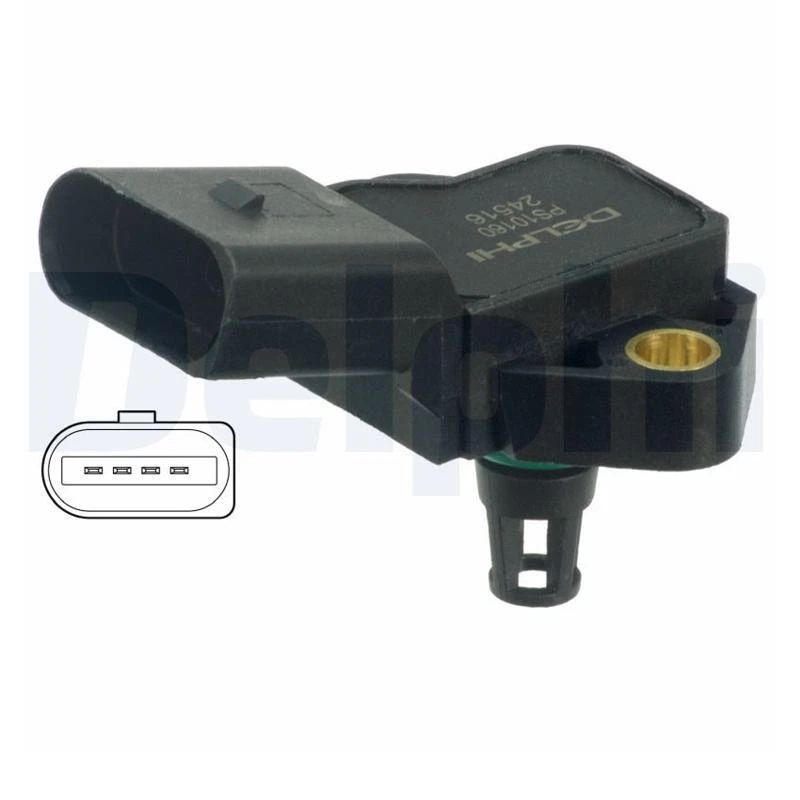 Sensor De Presión De Tubo De Succión Delphi PS10160 Para Audi A2 8Z0 VW Bora 1J2 - Imagen 1 de 1