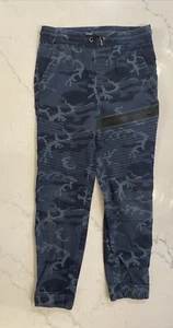 Ring of Fire Boys Camo Pants Large (14) Blue Cargo Casual Stretch Waist - Picture 1 of 12