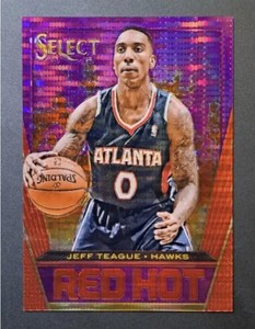 2013-14 Select Jeff Teague #5 Red Hot Purple Prizm Refractor SP Serial /99