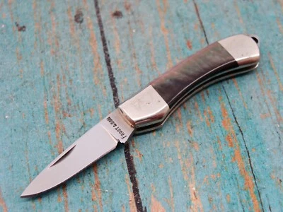 VINTAGE FROST&SON JAPÃO LÁBIO PRETO PÉROLA MINI CANOA RELÓGIO DE BOLSO FACA FOB FACAS - Imagem 1 de 4