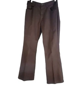 Levis 32x29 Vintage 70s Black Tab Flares Made in USA Brown Corduroy Sta Prest - Picture 1 of 13