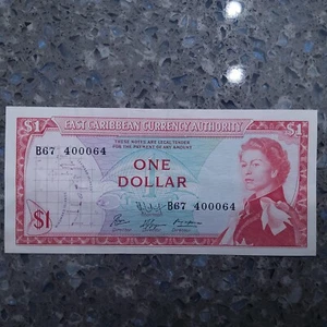 Ostkaribik Währung Banknote. 1 $. - Bild 1 von 2