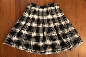 Lands End Uniform Skirt Green White Plaid Adjustable Waist 4-5 years - Picture 1 of 11