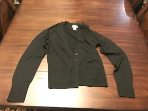 Girl's Size XL So Black Long Sleeve Cardigan - Picture 1 of 3