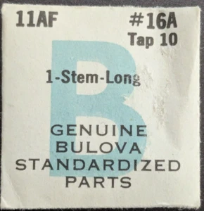 NOS NUOVO originale Bulova Cal. 11AF # 16A Stelo a carica lunga - Rubinetto 10 - Parte orologio - Foto 1 di 2