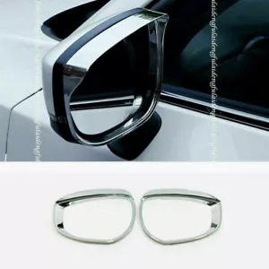 For Mazda CX-30 2020-2022 ABS Chrome Rearview Side Mirror Rain Visor Cover Trim - Foto 1 di 5