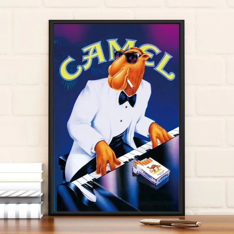 Póster de cigarrillo Joe Camel, edición limitada coleccionable decoración de habitación, decoración del hogar Foto 1 de 4