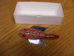 Beautiful Contemporary C Hines Heddon Style Batwing Decoy in Red Scales Color - Picture 1 of 5