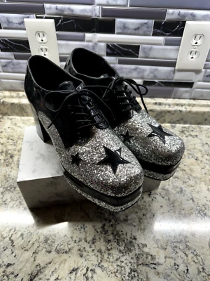 Funtasma Disco Brillo Cosplay Peludo Disfraz Plataformas Zapatos Oxford XL Glamrock02 Foto 1 de 4