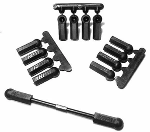 RPM R/C Products - Hvy Duty Rod Ends Black/12 - Picture 1 of 1