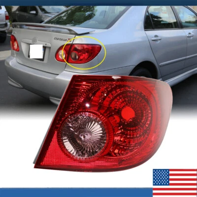 Luz trasera exterior roja para Toyota Corolla 2003-2008 lámpara de freno lado del pasajero derecha Foto 1 de 4
