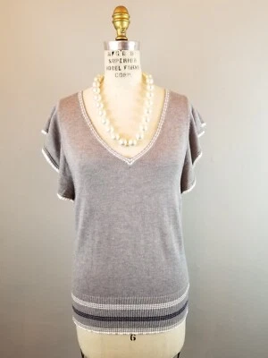 Espléndido Suéter Para Mujer Talla Grande Clásico Gris Tejido con Manga Alineada Nuevo con Etiquetas Foto 1 de 4