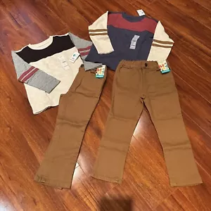 Garanimals Boys 4 Pc Set 5 Years Old- Top & Slim Fit Pants NWT - Picture 1 of 8