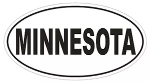 Minnesota Oval Bumper Sticker or Helmet Sticker D2351 State Euro Oval - Picture 1 of 1