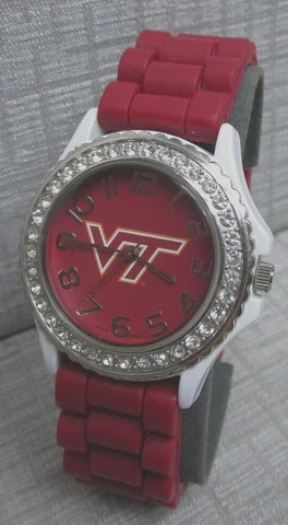 GAMEDAY VIRGINIA TECH HOKIES WATCH RUBBER BAND RHINESTONES Cover