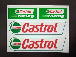 Honda Castrol Motorrad Auto Sponsor Aufkleber 4,7x6,3'' Blatt 4 Aufkleber - Bild 1 von 2