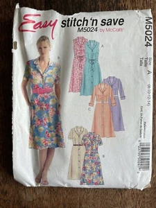 Easy Stitch'n Save #M5024 Sewing Pattern Women's Dress Size A * 8-14 Uncut - Picture 1 of 2