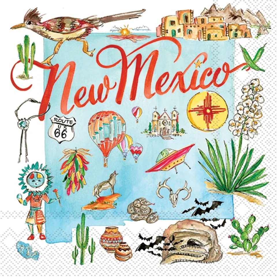 IHR Decoupage Art Craft Napkin-Cocktail Size 5" x 5" New Mexico