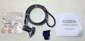 CODi 6' 4-Digit Combination Cable Lock for Laptops, desktops, printers, ect - Picture 1 of 2