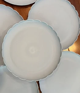 Walmart Mainstays 10.5" Light Blue Plastic Plate w/Scalloped Rim - Set of 6 -New - Picture 1 of 7