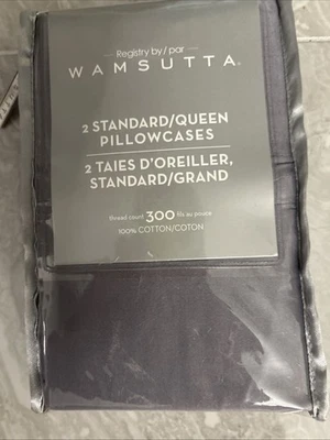 2 fundas de almohada Wamsutta Queen grises NUEVAS Foto 1 de 3
