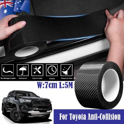 Car Door Edge Guards Door Sill Protector Carbon Fiber for Toyota Car Wrap Film - image 1 of 4