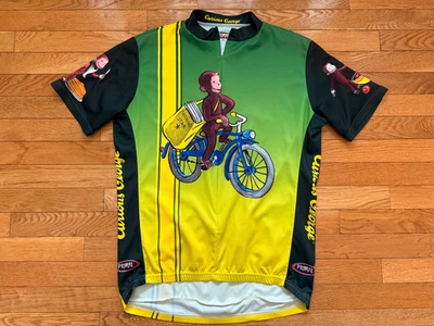 Camiseta deportiva de ciclismo Primal Wear Curious George para hombre XL 3/4 cremallera ciclismo bolsillos traseros Foto 1 de 4