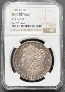 1881 CC Morgan 90% Silver Dollar $1 NGC Uncirculated, High Grade Proof Like - Picture 1 of 5