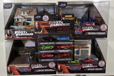 NUEVO 2025 Jada Nano Fast & Furious Final Race, Torettos House & Café & Hans Garage Foto 1 de 4
