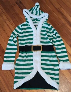 Grün-weiß gestreiftes Pulloverkleid Weihnachten Urlaub Santa Elfe Damen Large - Bild 1 von 6