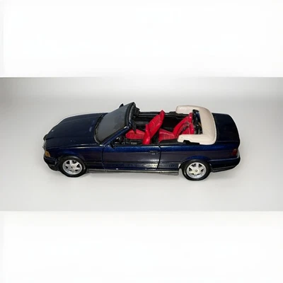 Vtg Maisto 1/18 Scale Model Blue BMW 325i Convertible (1993) Red Seats -See Desc - Image 1 of 4