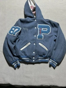 True Vintage Damen Wolle College Kapuzenjacke Gr. Large passt wie Medium - Bild 1 von 7