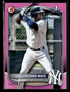 2025 Bowman #BP-71 Richard Matic Pink #134/175 - Picture 1 of 2