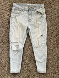 JEANS AJUSTADOS REGULARES DESGASTADOS AZUL CLARO ZARA PARA HOMBRE TALLA 36 - Imagen 1 de 4