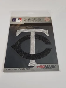 MINNESOTA TWINS 6" RHINESTONE BLING EMBLEM ADHESIVE DECAL FREE SHIP - Picture 1 of 3