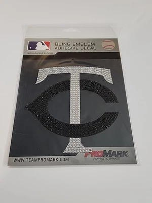 MINNESOTA TWINS 6" RHINESTONE BLING EMBLEM ADHESIVE DECAL FREE SHIP - Image 1 of 3