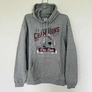 Ohio State Buckeyes National Champs 2024 Gris Pullover Sudadera con Capucha Grande - Imagen 1 de 8