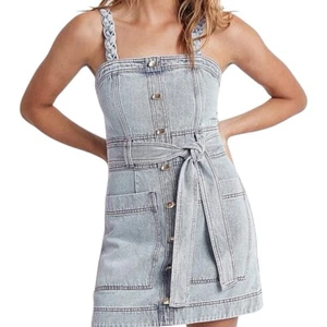 AJE Belmond Button Denim Mini Dress Size AU 14 US 10 NEW With Tags - Picture 1 of 17