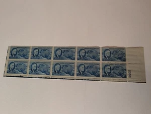 Freedom of Speech U.S. Postage Stamps 1882 Roosevelt 1945 5 Cent Blk. of 10 - Picture 1 of 2
