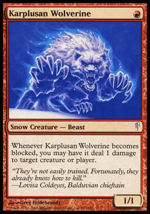 Karplusan Wolverine - Light Play MTG Coldsnap - Image 1 of 1