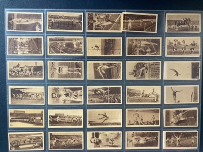 cigarette cards Olympic champions Amsterdam 1928 full set - Image 1 of 2
