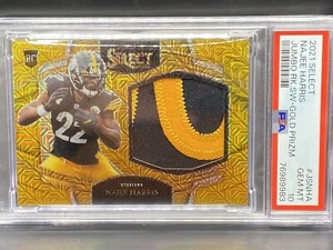 NAJEE HARRIS 2021 SELECT ROOKIE RC JUMBO GOLD SWATCH 1/10 PSA 10 POP 1 - Picture 1 of 3