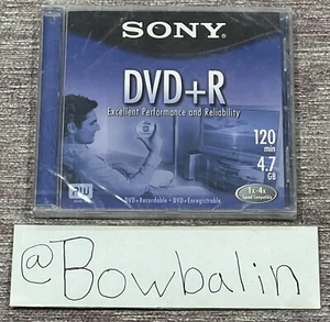 Sony Recordable DVD+R Disc 120 Minutes 4.7GB - Brand New & Factory Sealed - Picture 1 of 5