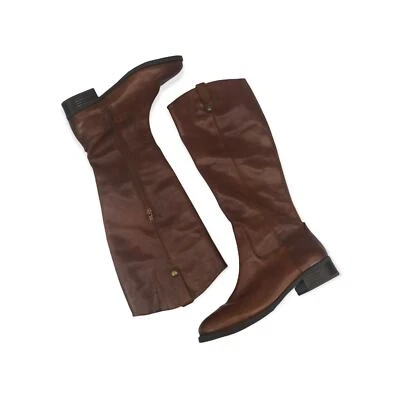 Inc International Concepts Mujer Bota Fawne Cuero Marrón Hasta la Rodilla Cremallera 7.5 Nueva Foto 1 de 4