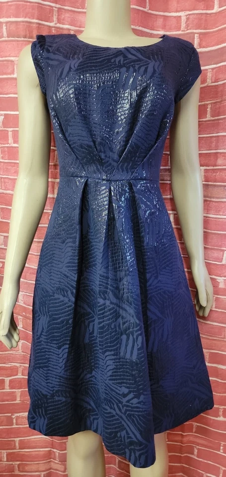 Vestido Vaina NIPPON BOUTIQUE Azul Marino Sin Mangas Talla Mediana? PECHO 34" #C Foto 1 de 4