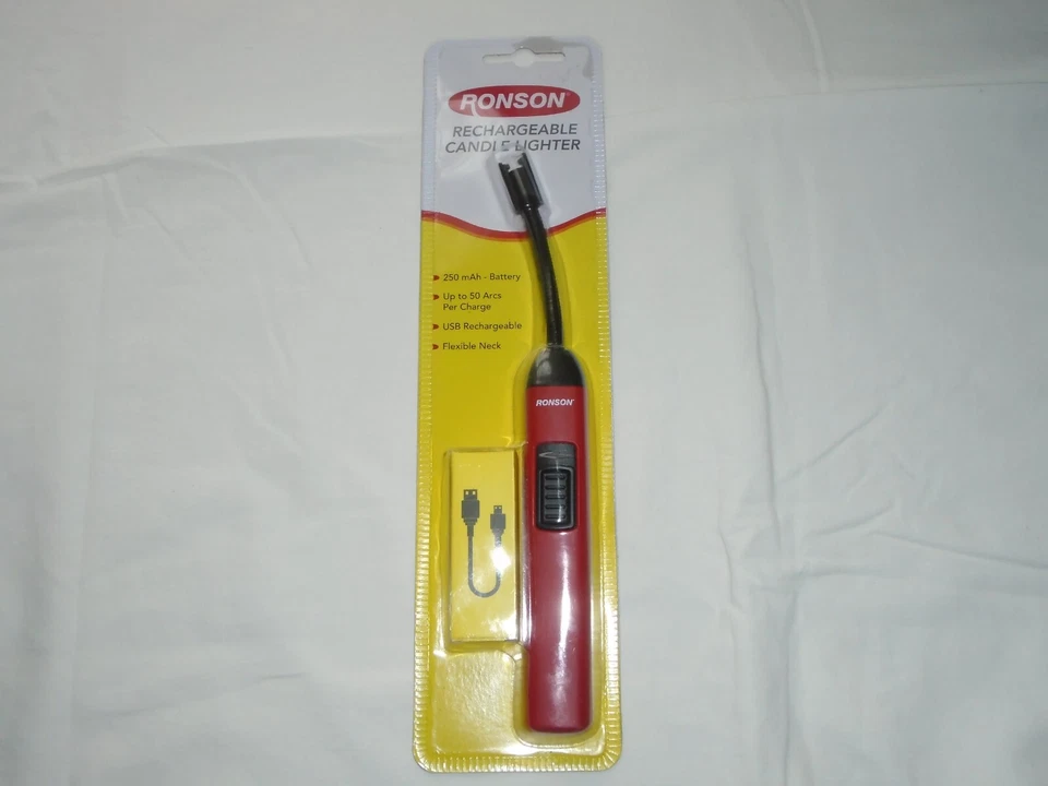 Ronson USB Encendedor de Velas Recargable - Batería 250 mAh - Cuello Flexible - NUEVO Foto 1 de 1
