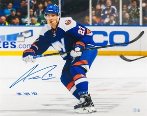 Foto autografiada 16x20 de Anders Lee inscrita SÍ SÍ SÍ - ISLANDERS DE NY - Beckett - Imagen 1 de 3