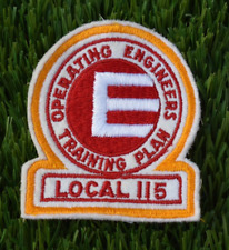 VINTAGE OPERATING ENGINEERS TRAINING PLAN PATCH LOCAL 115 APPX. 3" X 3 1/2"