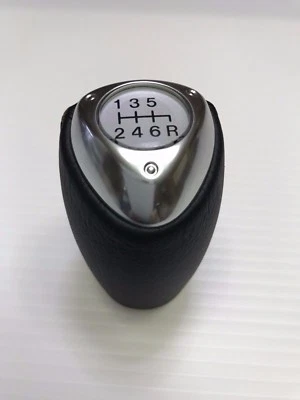 EXTREMELY RARE MAZDA RX8 OEM GENUINE 6 SPEED MT SHIFTER KNOB RED-BROWN STITCHING - Image 1 of 4