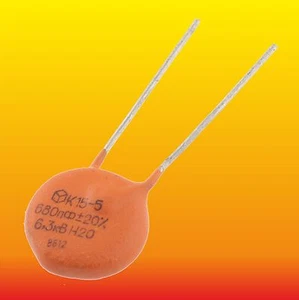 680 pF 6.3 kV LOT OF 4 RUSSIAN HIGH VOLTAGE CERAMIC CAPACITORS K15-5 - Picture 1 of 2